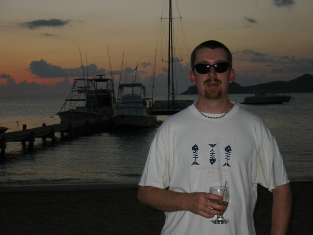 Nevis sunset flash